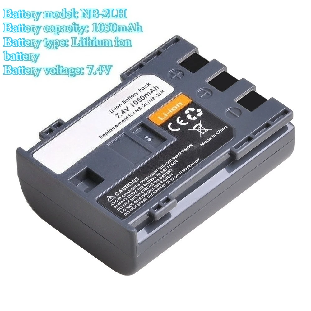 

1050 мАч NB-2L аккумулятор для камеры подходит для Canon Elura 80 MD140 PowerShot S50 MV960 IVIS HV30 MV940 MV800i литиевая батарея для камеры