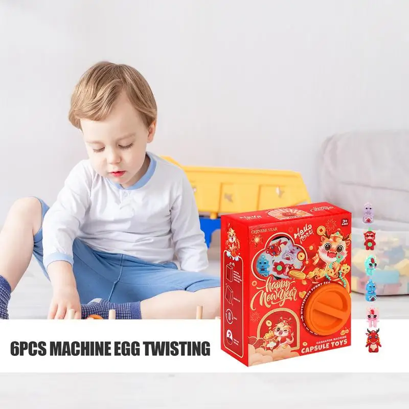 Vending Machine Toys Chinese New Year Children Mini Claw Machine Toys Lucky Egg Twisting Machine Toy For Boys Girls