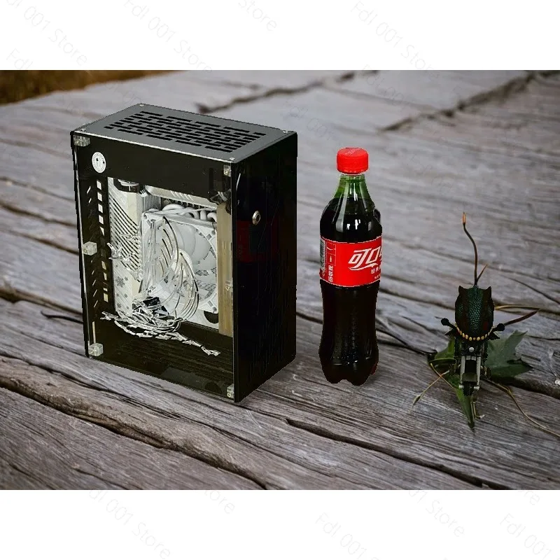 Semi-high ITX Compact DIY Mini Portable  Full Side Transparent Desktop Computer Small Host Case