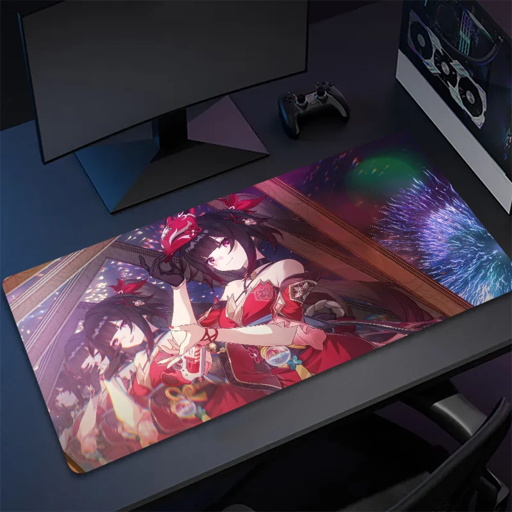 

Honkai Star Rail Sparkle keyboard Mouse Pad 900x400mm Rectangular Pad PC Keyboard Office Table Rubber Mat XXL Laptop Lock Edge M