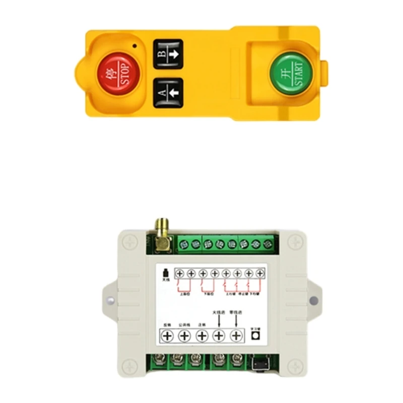 1 Set Wireless Remote Control and 2 Channel Controller 433MHz for Electric Garage Door Telescopic Gate Easy Operate