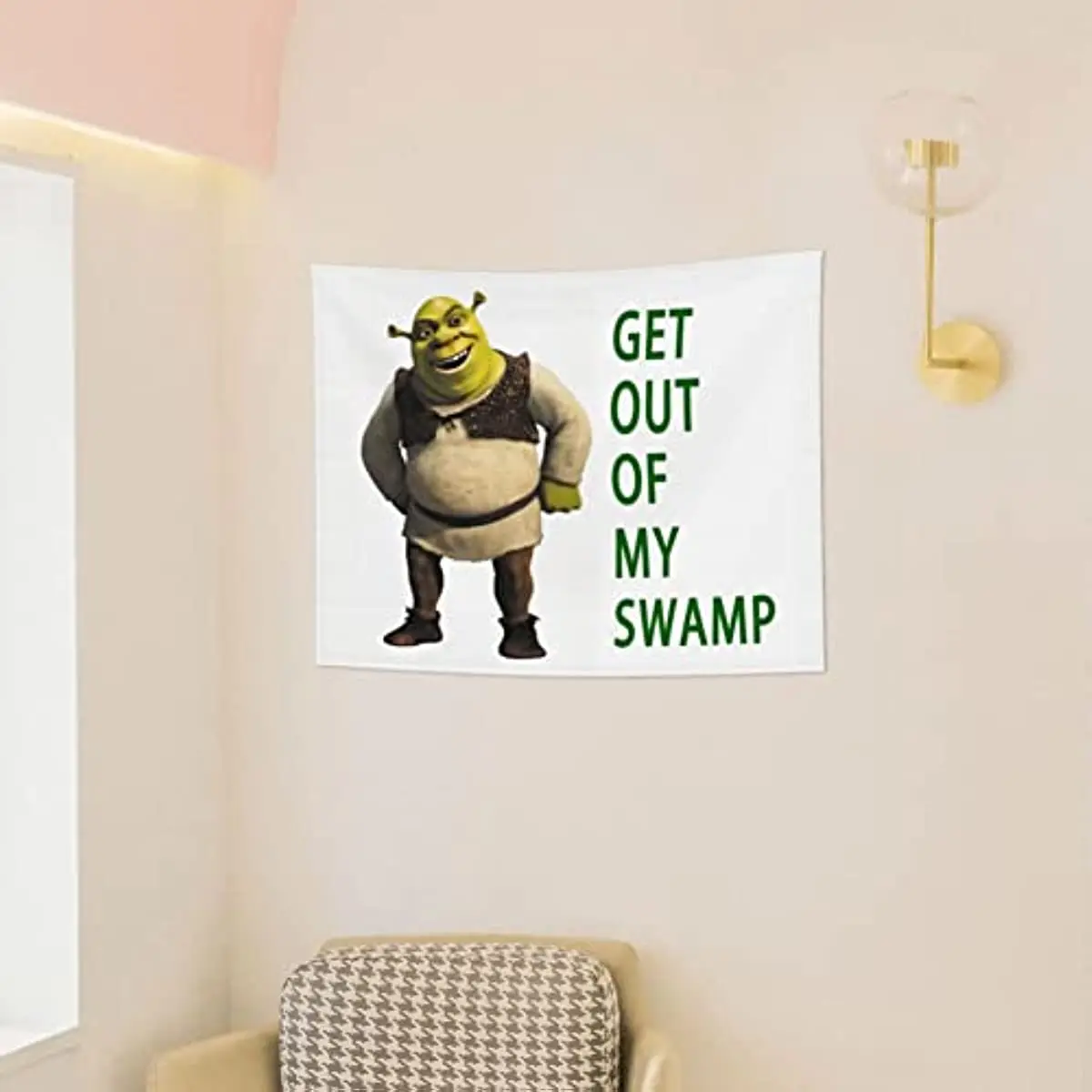 Get Out Of My Swamp Small Tapestry For Bedroom College Dorm Home Decor Wall Hanging Meme Funny Tapestry