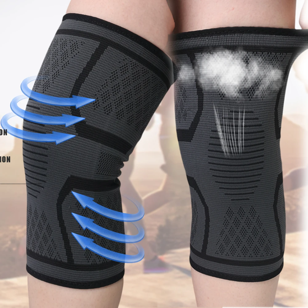 Genouillères de compression pour la course à pied, protection du genou, réchauffeur, housse de soutien respirante, sports d'arthrite, genouillères de gym, manchon de jambe