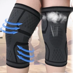 Ginocchiera a compressione per la corsa Protezione del ginocchio Supporto scaldino Copertura traspirante Artrite Sport Palestra Ginocchiere Manica gamba