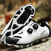 Zapatillas de ciclismo para hombre, nuevas zapatillas de ciclismo fluorescentes con autobloqueo SPD, ligeras y transpirables para ciclismo de montaña y carretera