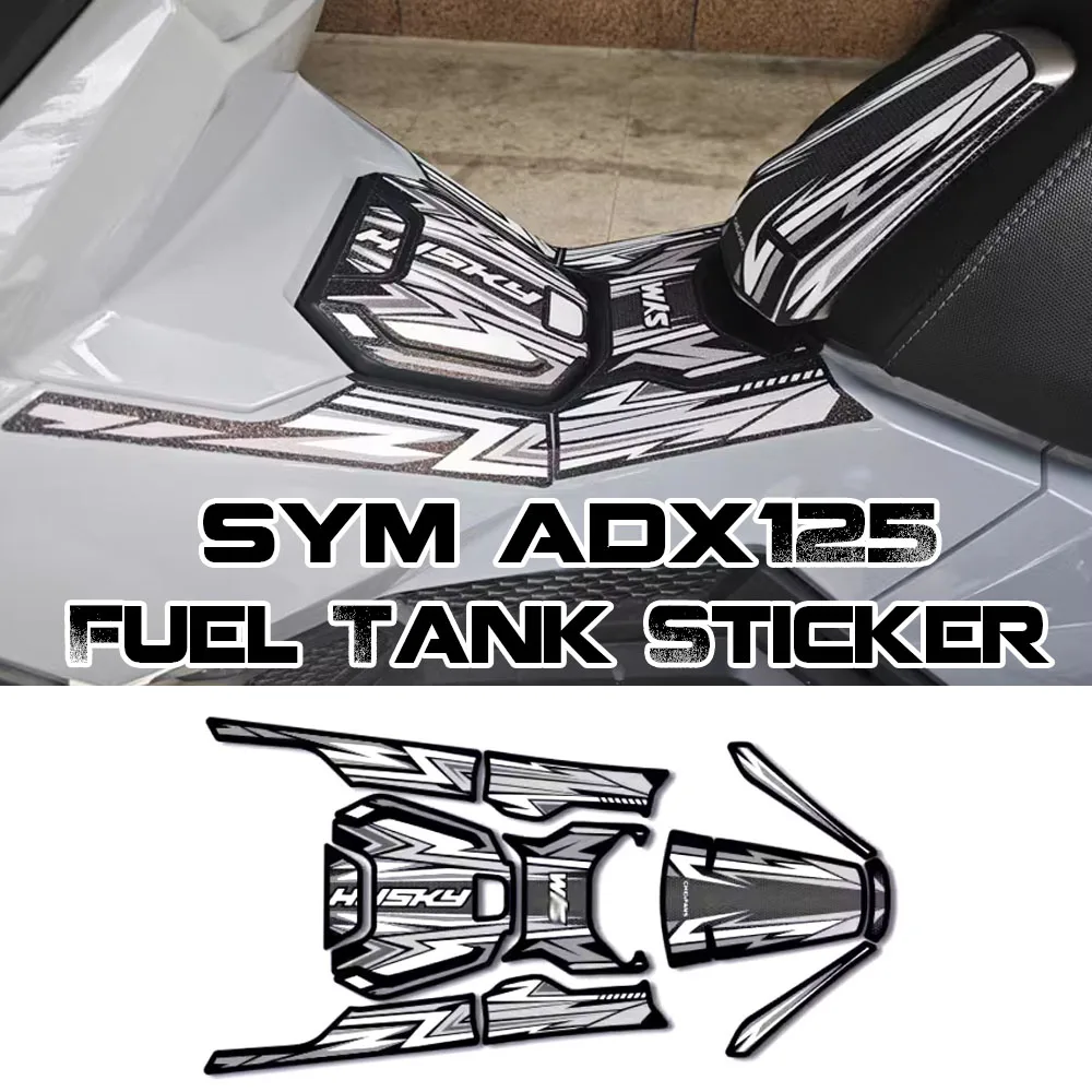 For SYM ADX125 ADX 125 Motorcycle Fuel Tank Pad Gas Oil Cover Protector Guard Body Sticker Emblem Decals Accessories