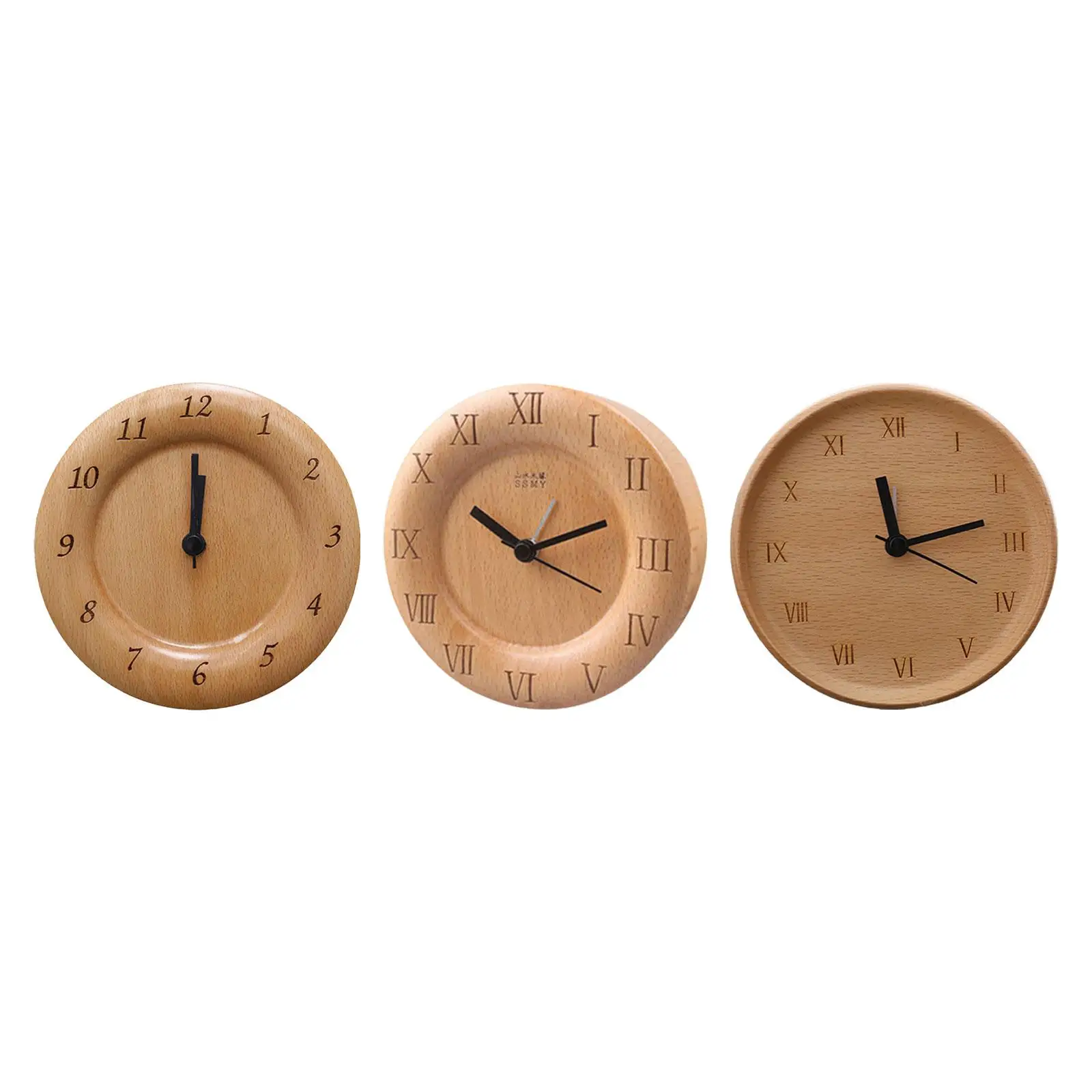 

Alarm Clock Wooden Small Modern Desktop Clock for Kids Adult Desktop Bedroom