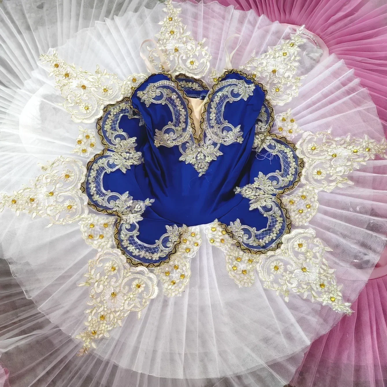 

New Style Girls blue Stiff Tull Classic Ballet Dress For Girls Snow Queen Professional Ballet Tutu Stage Costume For Women