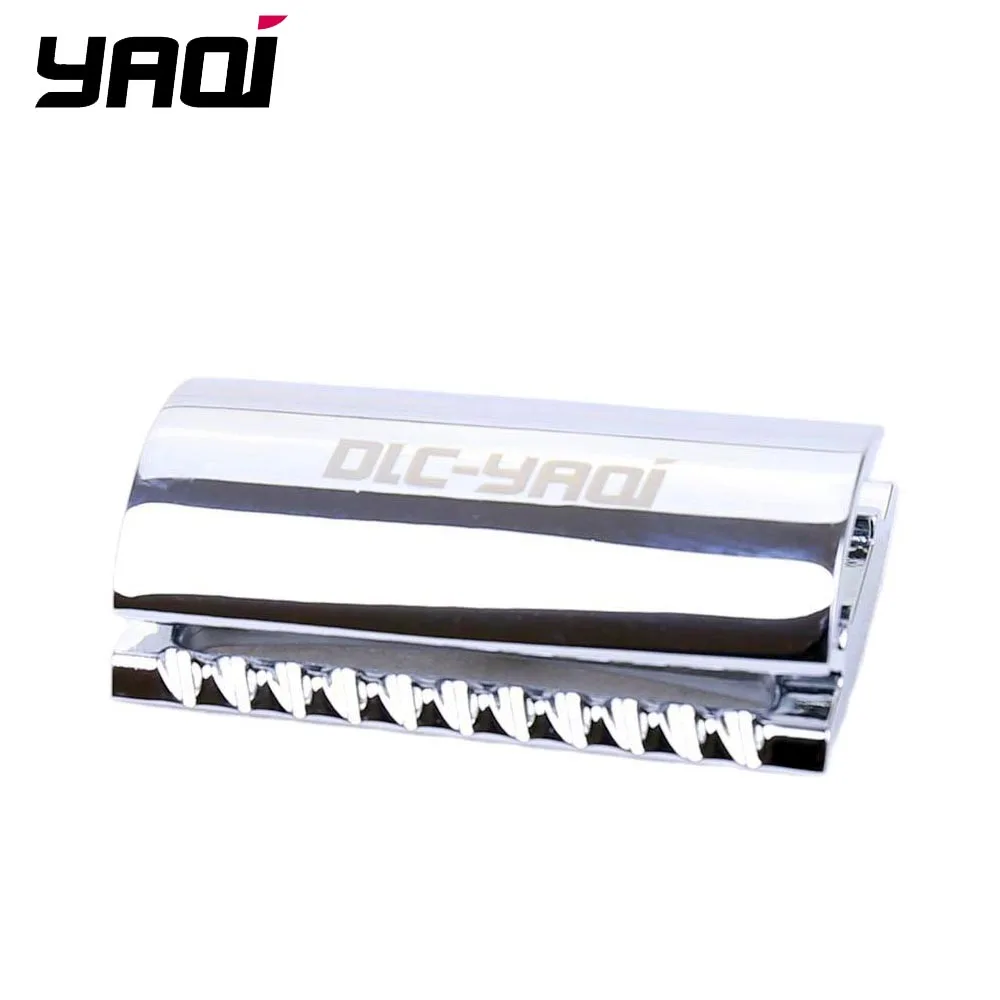 2026 Men Razor YAQI Chrome Color Scalloped Bar Double Edge Safety Razor Head For Men Shaving Products
