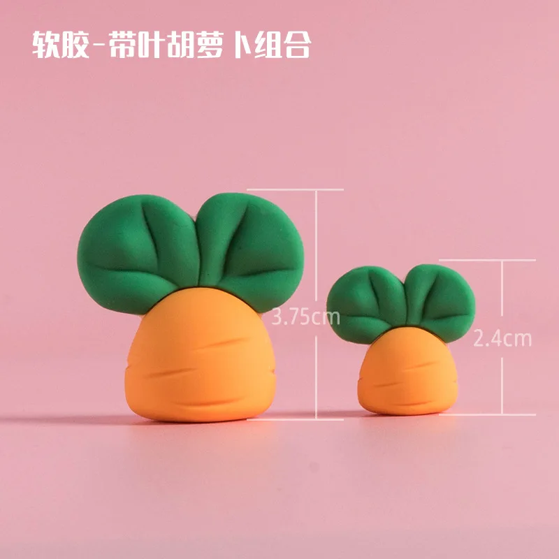 Cartoon Carrot Bunny Cake Birthday Cake Decor Carrots Red and Pink Mushrooms Cake Decoration Cute Animal Birthday Party Supplies