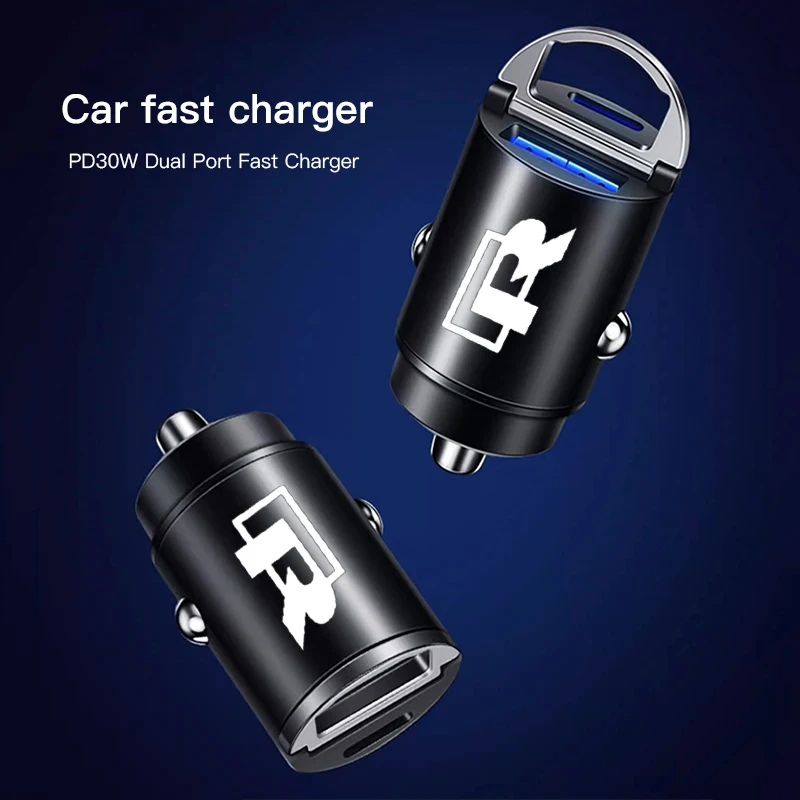 Car Logo Charger USB Type C PD Phone Fast Charging For VW GTI Golf 5 7 Polo Lavida Magotan Scirocco Tiguan Jetta Beetle T-ROC CC