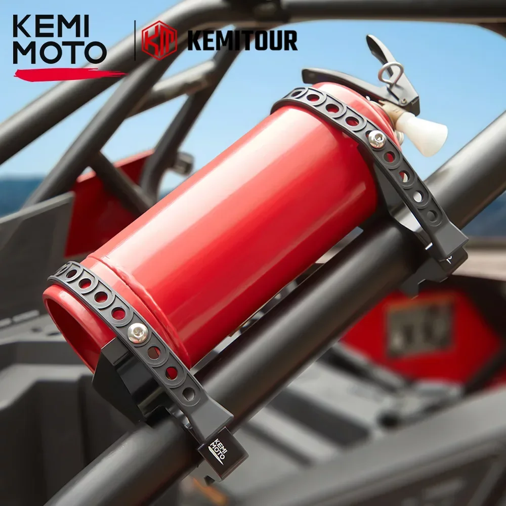 

KEMIMOTO UTV 1.5-2" Fire Extinguisher Bluetooth Speaker Water Bottle Holder for Can-am Maverick X3 Compatible with Polaris RZR