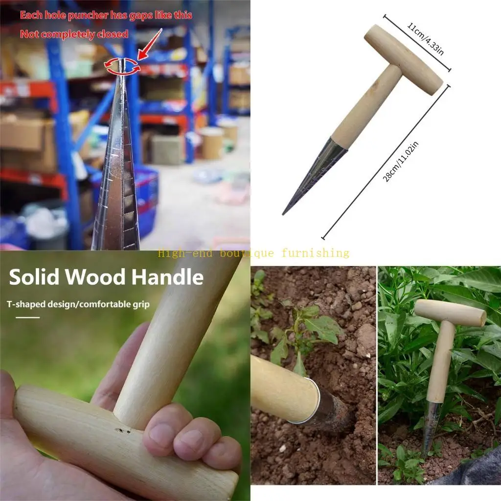 L9NB 4Pcs Precise Gardening Dibbing Tools Perfect For Creating Uniform Holes When Planting