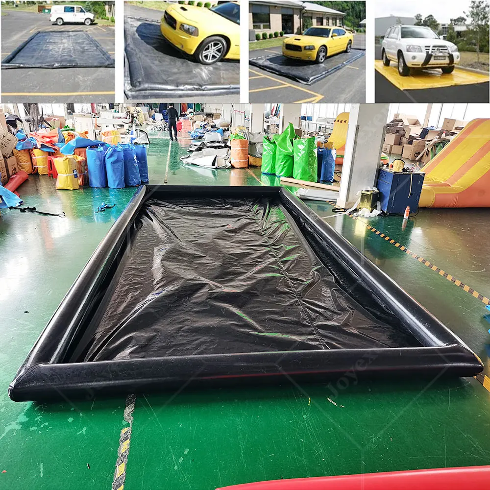 

Waterproof non inflatable wash pads PVC coated tarpaulin car wash water containment mat inflatable