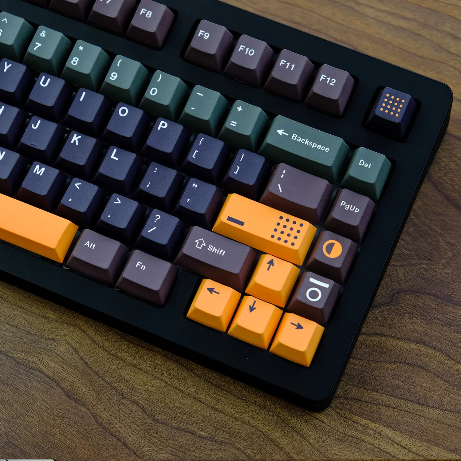 KYOMOT 128 Keys PBT Fans Resonance Keycap Dye Sub Cherry Profile Braun ET Calculator Style Keycaps for MX Switch Custom Keyboard