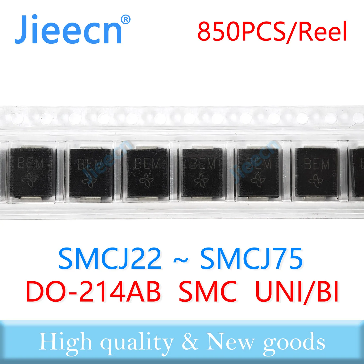 

850PCS SMCJ22 - SMCJ75 SMCJ24 SMCJ26 SMCJ28 SMCJ30 SMCJ33 SMCJ36 SMCJ40 SMCJ43 SMCJ45 SMCJ48 SMCJ51 TVS A CA UNI BI SMA SMCJ
