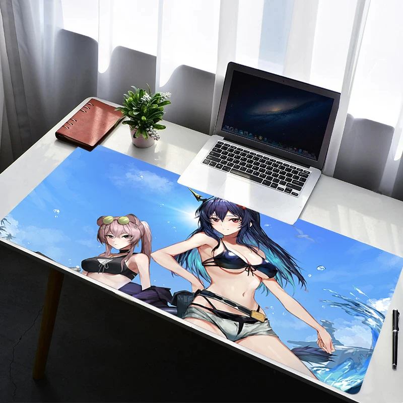 

Mouse Pad Arknights Chen Design Non-Slip Desk Mat Gaming Accessories Stitched Edges For Home And Game For Gamer Mousepad