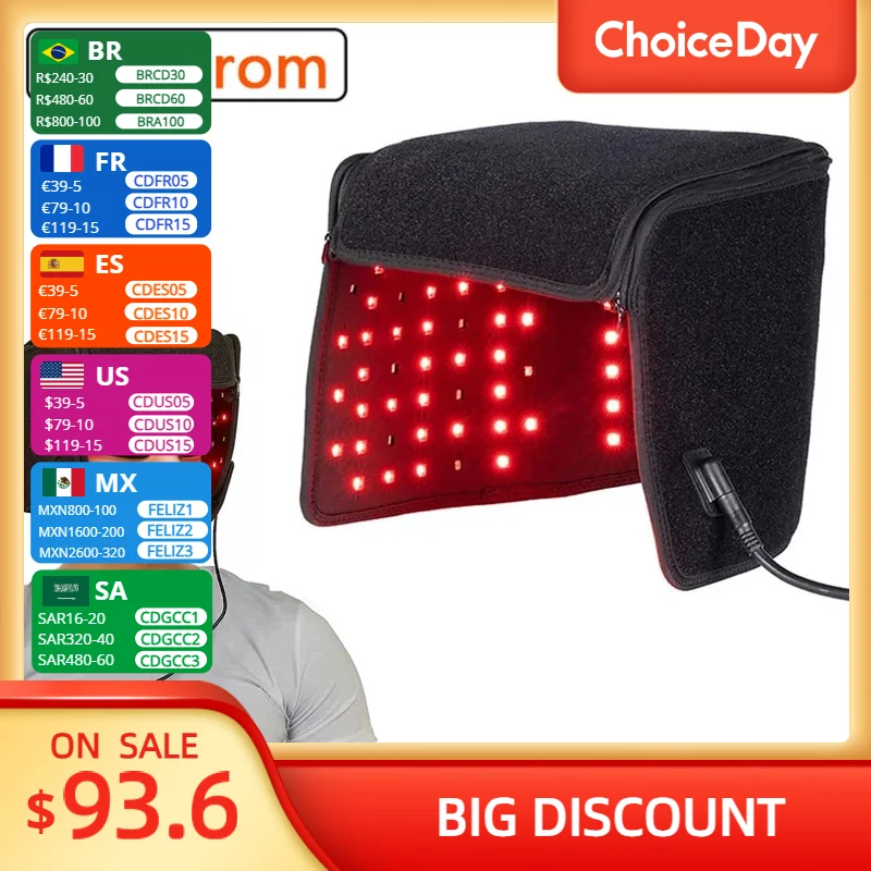 

LED Red Light Treatment Cap 650nm Lamp Treatment Laser Hair Loss Prevention Cap Head Relaxation Care Massage Helps Hair Growth