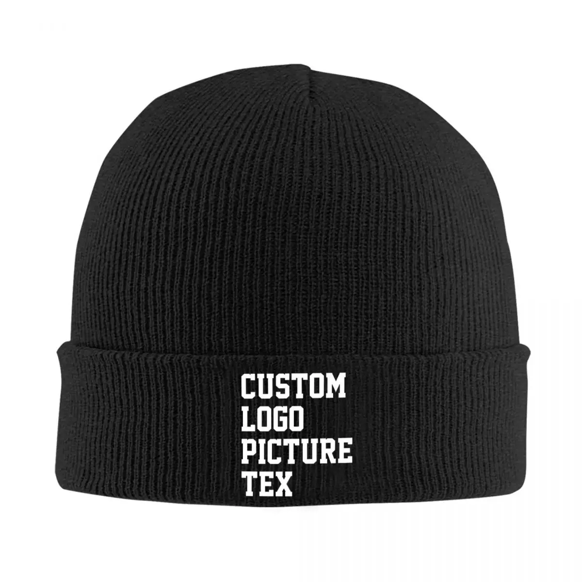 

Custom Winter Slouchy Beanie For Men Women Skullies Knitted Caps Personalized Beanies Skullies Customized