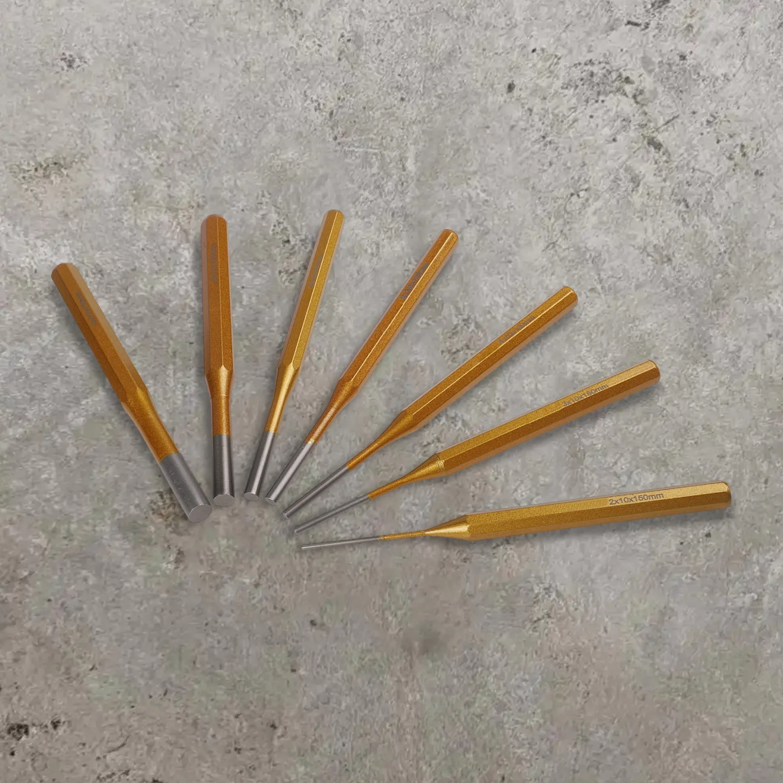 

2 3 4 5 6 8 10mm Roll Pin Punch Heavy Duty Punch Tool Set Accessory Industrial Punch Set Maintenance Tool Set Heat Treated Brass