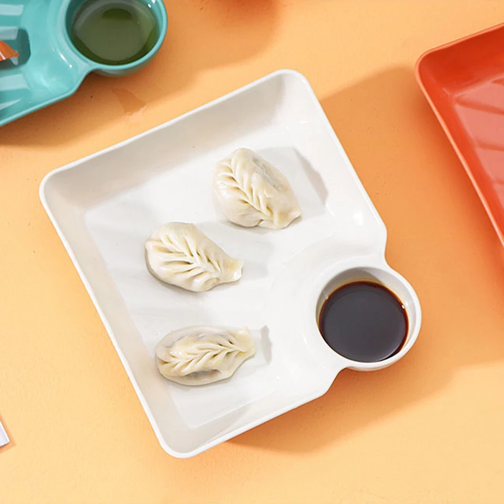 

4 Pcs Snack Tray Set Food Serving Trays Party Platter Large Plastic Dumpling Tray Home Cafe Restaurant Cookies Cakes Fries Fruit