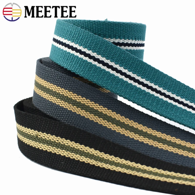 2M 38mm Canvas Webbing Tapes 2.5mm Thick Polyester Cotton Ribbon Strap for Binding Belts Bag Clothing DIY Sewing Accessories