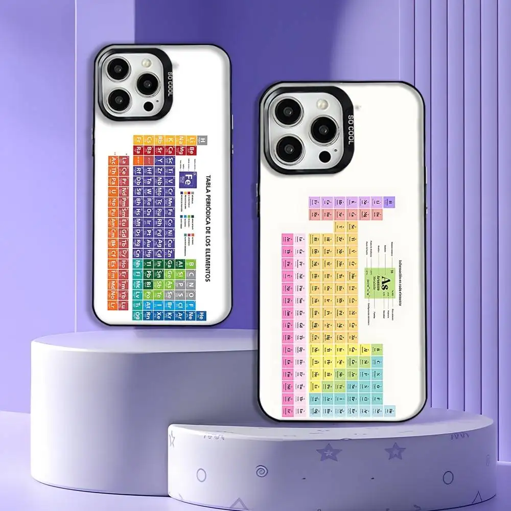 

Chemistry Periodic Tables Phone Case For iPhone 17,16,15,14,13,12,11,Pro,Max,Plus,E,Air,Mini Black Tpu Cover