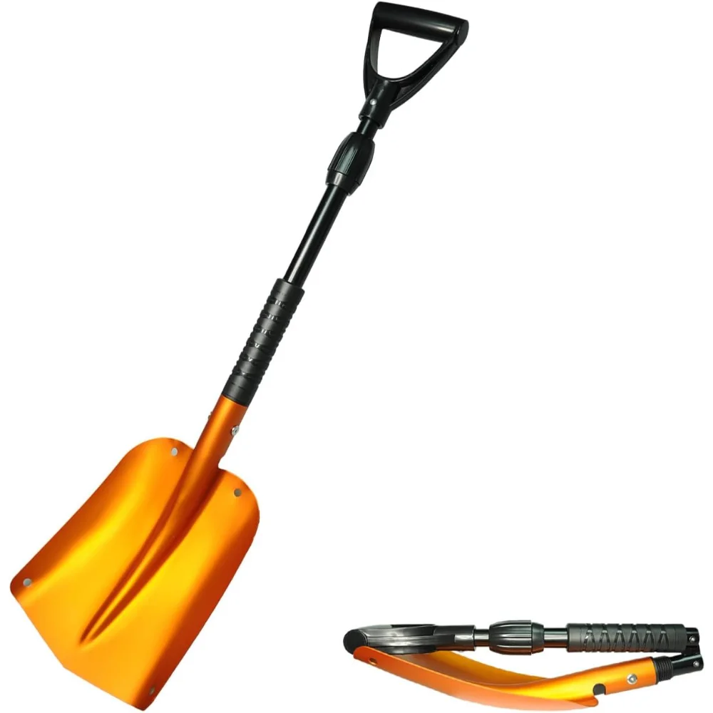 

39" Collapsible Aluminum Snow Shovel, Compact for Vehicle Emergency and Gardening