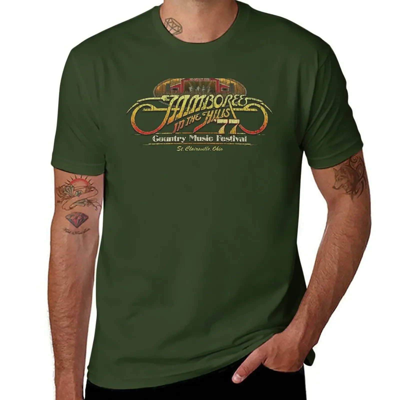 New Jamboree in the Hills 1977 T-Shirt sports fan t-shirts black t shirts Oversized t-shirt t shirts for men