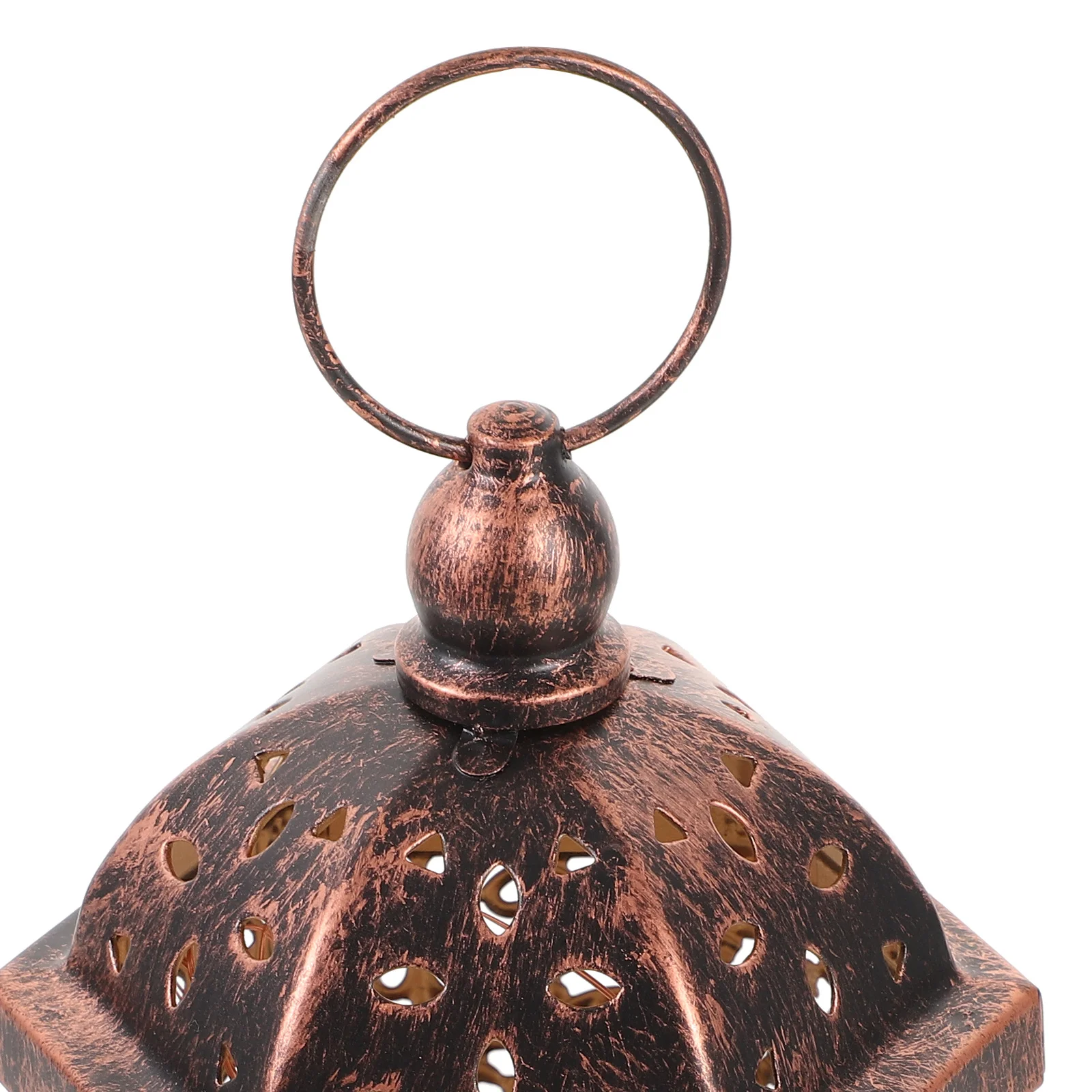 

1pc Vintage Morocco Lantern Iron Hollow Design Decorative Home Decor Party Lamp Halloween Desktop Ornament