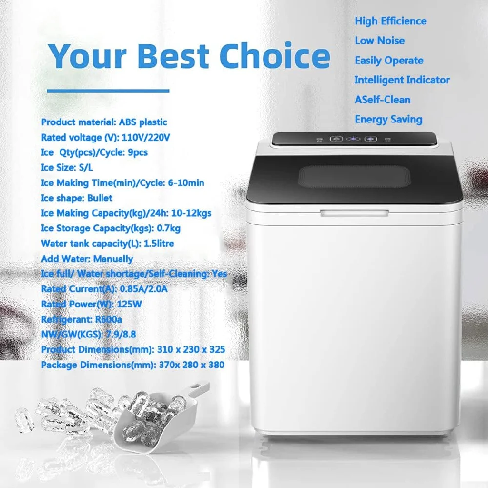 Produttore di mini cubi proiettili portatili intelligenti da 220 V Il nuovo motore desktop in plastica di alta qualità produce 9 cubi 2