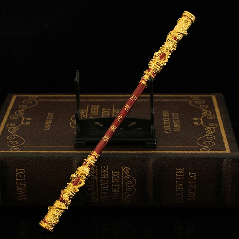 22cm Black WuKong Sun Wukong Magic Golden Cudgel Game Anime New Style Metal Ancient Style Swords Birthday Gifts Toys Kids