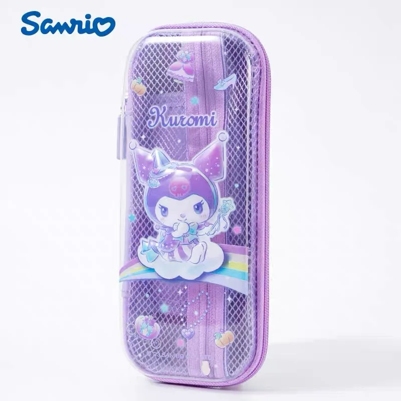 Sanrio Cinnamoroll briefpapiertas Transparant etui met grote capaciteit Terug naar school Schattig briefpapieretui Meerlaags verdeeld