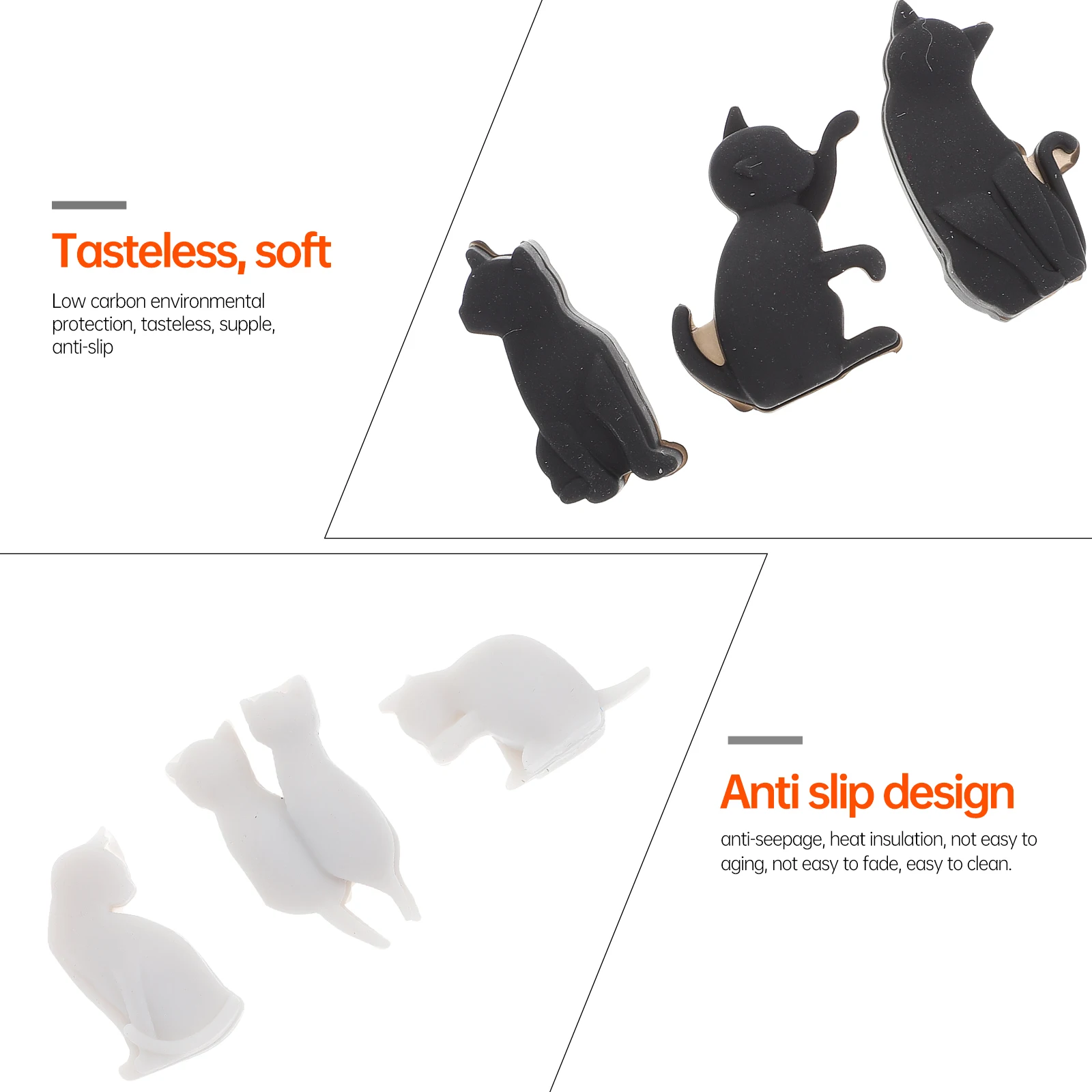 

12 Pcs Glass Marker Silicone Cat Shape Drink Charms Decorations Identifier Cup Sign Recognizer Glass Toppers Non Slip