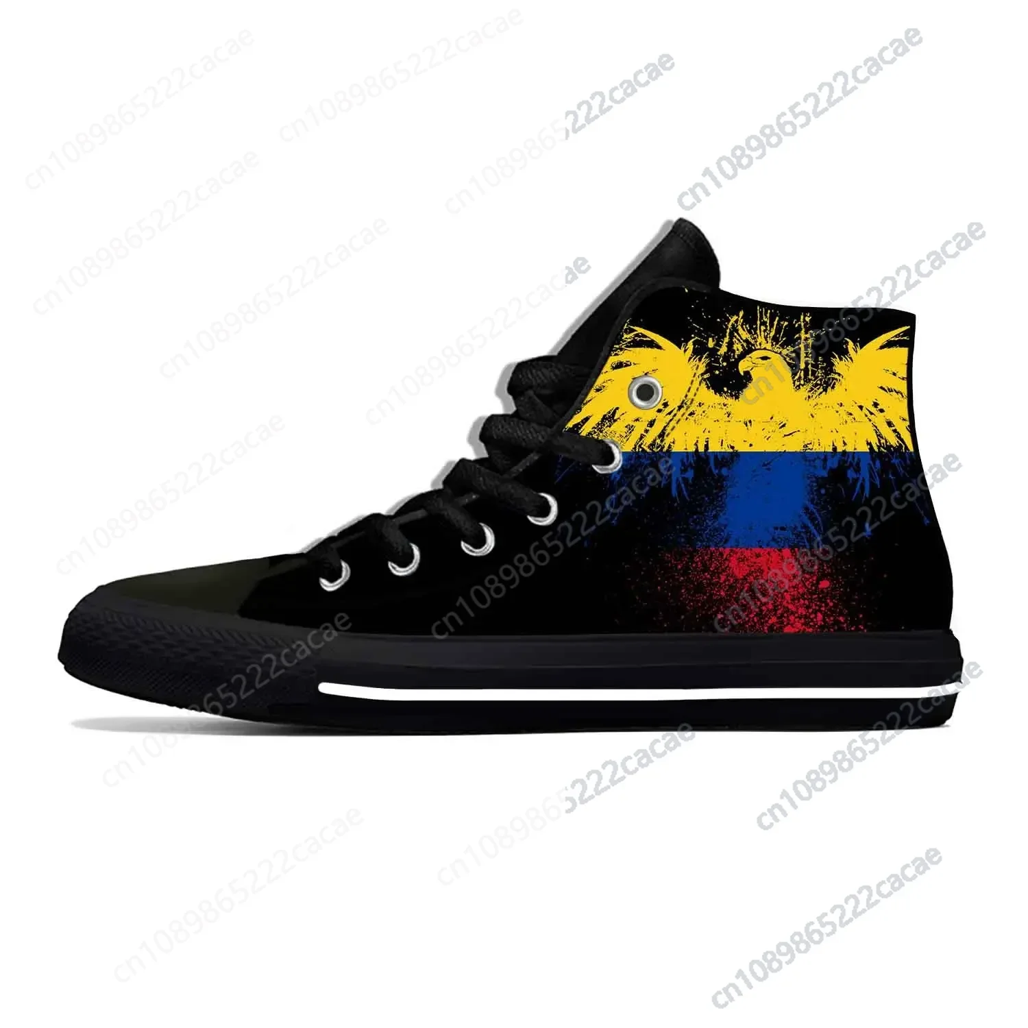 

Colombia Colombian Flag Pride Patriotic Fashion Casual Cloth Shoes High Top Lightweight Breathable 3D Print Men Women Sneakers