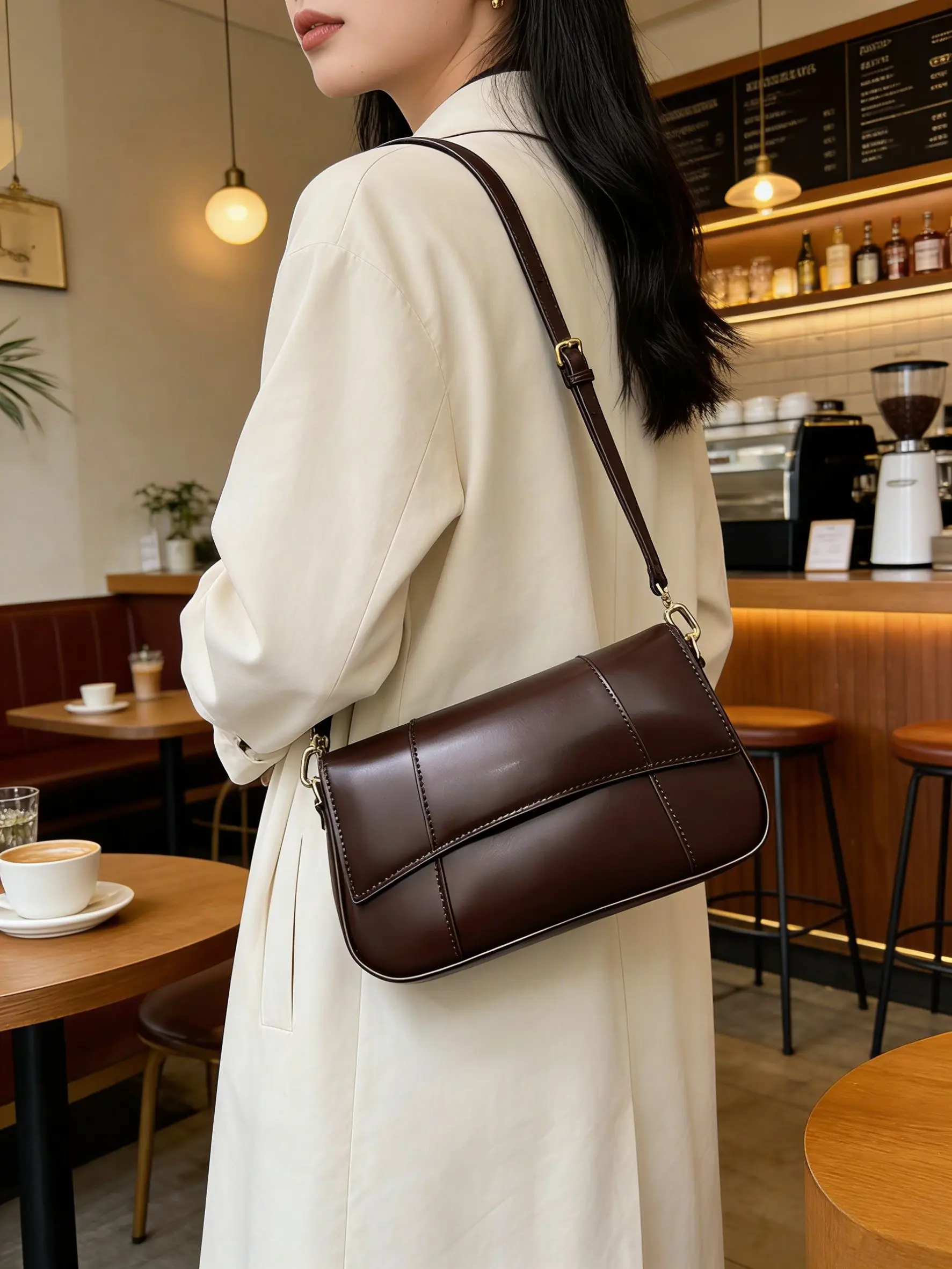 

Women's Underarm Leather Bag 2026 New Style Fashionable Versatile Small Square Crossbody Bag Luxury handbags