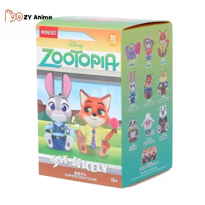 Boîte ennemi mystérieuse de la série Disney Elin Zootopia Sit Down, ornements de beurre faits à la main à collectionner, jouet de réparation Judy mignon, cadeau