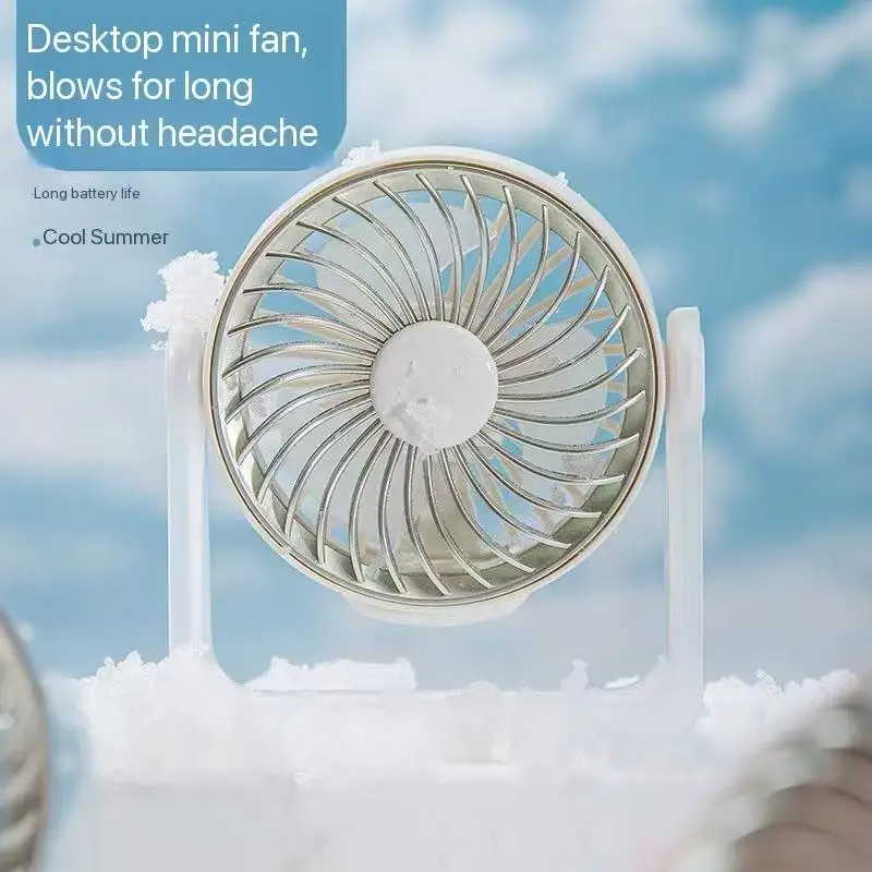 MEET SUN Portable Handheld Cooling Fan Mini USB Rechargeable Silent Desk Fan Small Eyelash Mute Fan for Personal Use