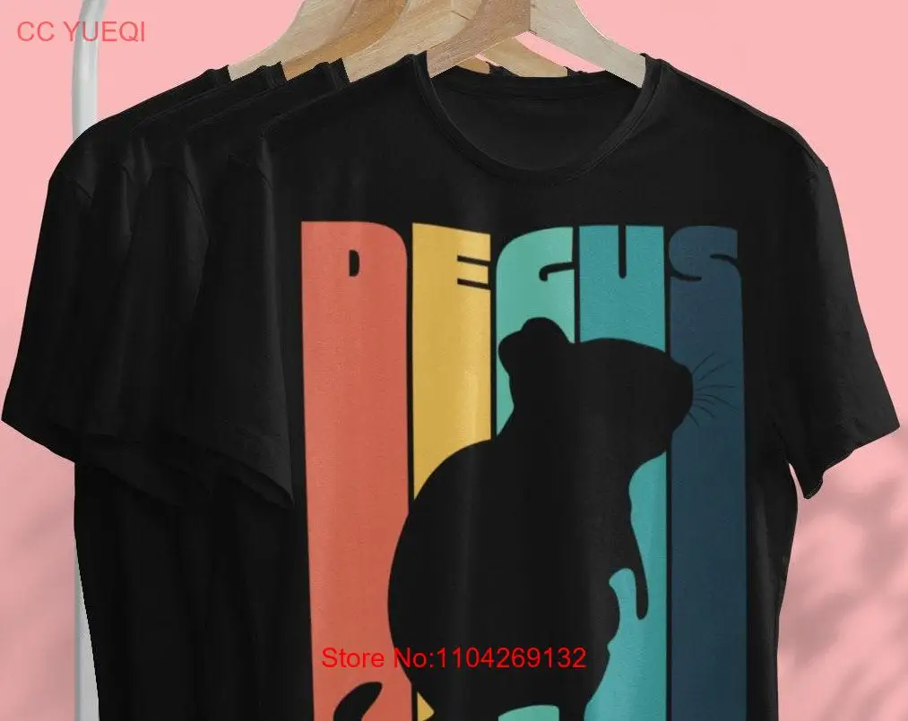 DEGUS T Shirt Vintage Degu Motif Funny Saying Top for Owners and Holders long or short sleeves