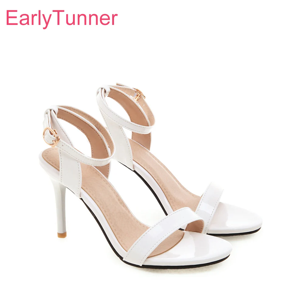 Summer Brand New Fashion White Red Women Sandals Gladiator Heels Lady Party Shoes EH217 Plus Big Small Size 3 10 30 45 50