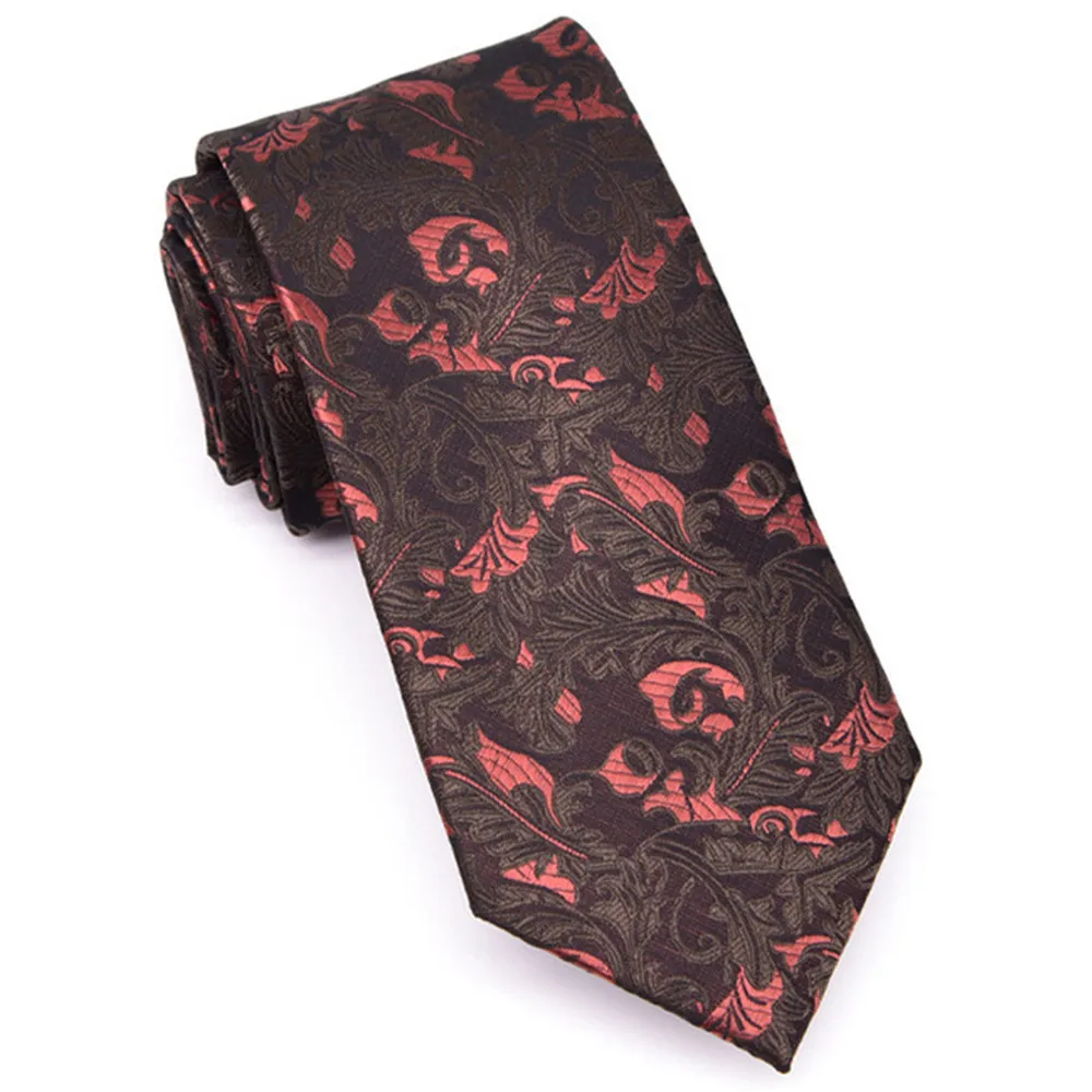 Fashion Mens Ties 1200-PIN 8CM 3.15in Business Wedding Accessories Silk Tie Floral Pattern Black Blue Red Necktie for MEN WOMEN