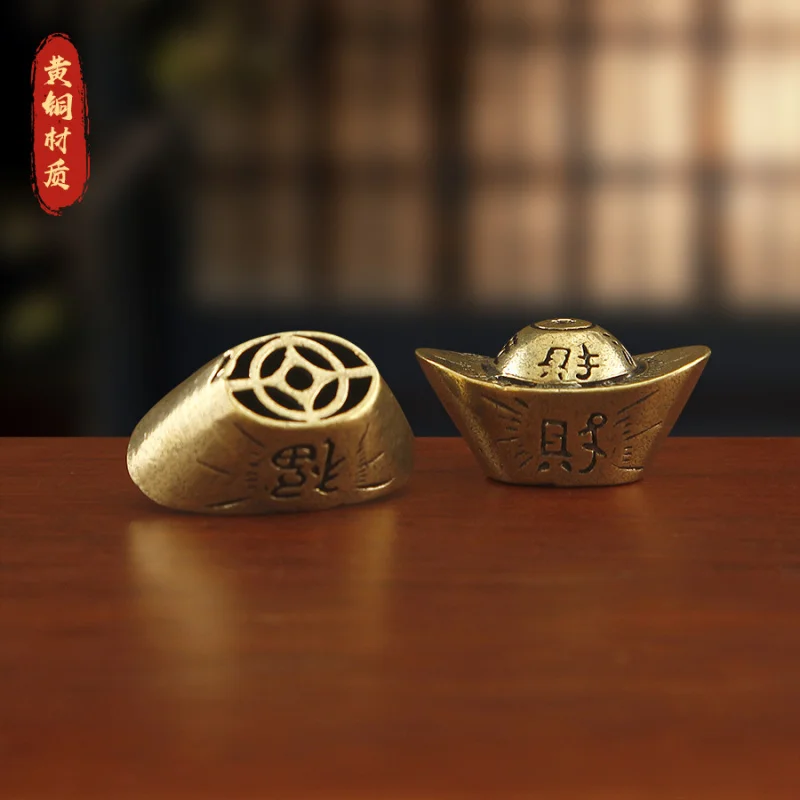 

Brass Gold Creative Personalized Craft Pure Copper Ingot Incense Holder Vintage Premium Ornament Gift