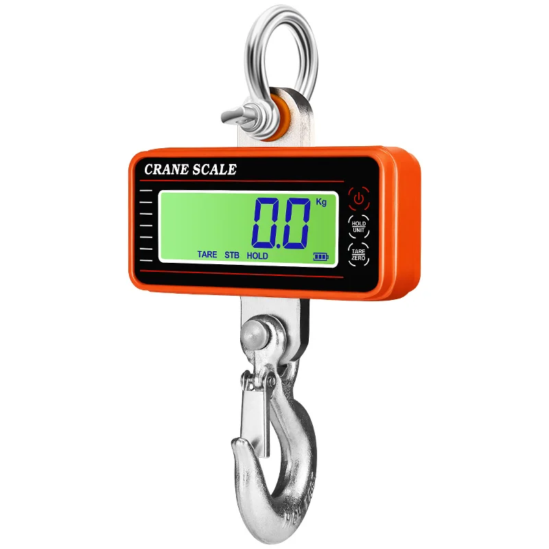 1500kg/500kg Digital Crane Scale 20M Remote Control 1000kg Heavy Duty Hanging Scales LCD Industrial Hook Weighing Blance N/lb/KG