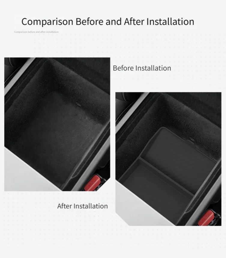 

Car Armrest Box Bottom Storage Box Silicone Tray For Tesla For Model Y For Juniper Standard 2025-2026 Interior Accessories