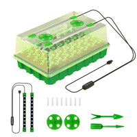 Plant Seed Starter Trays Kit,Seedling Tray with Grow Light Greenhouse Growing Trays with Holes 40 Cell