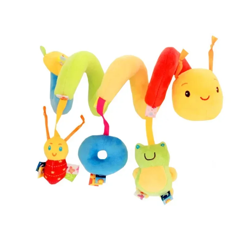 Baby Crib Hanging Rattles Toys Car Seat Toy Soft Mobiles Stroller Crib Spiral Toy Pram Hanging Dolls for Babies Newborn Gifts