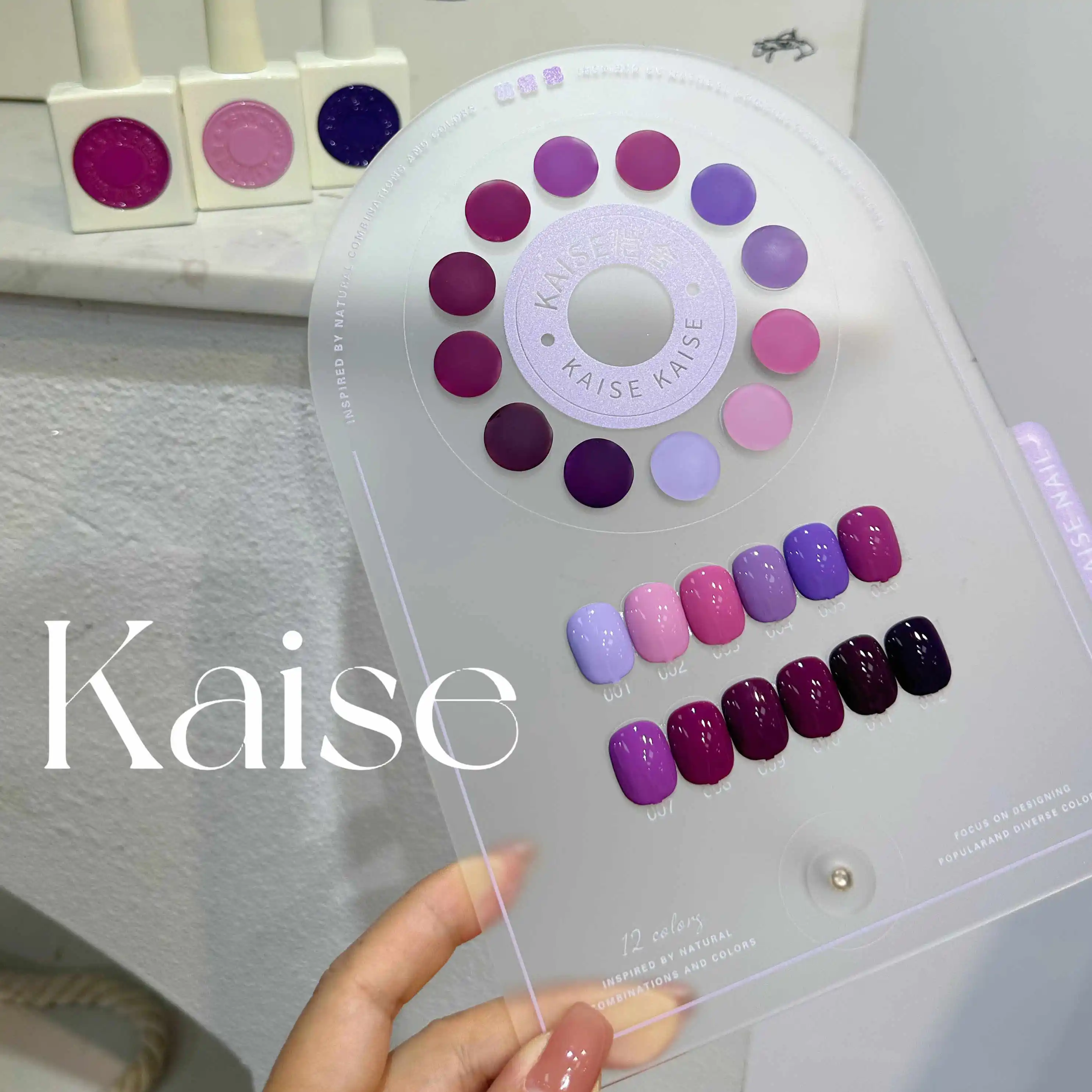 

KAISE High Quality 12 Colors Nail Gel Set Solid Color Nail Salon 2025 New Hot Sale Fashion Nail Art Non-toxic UV Gel Wholesale
