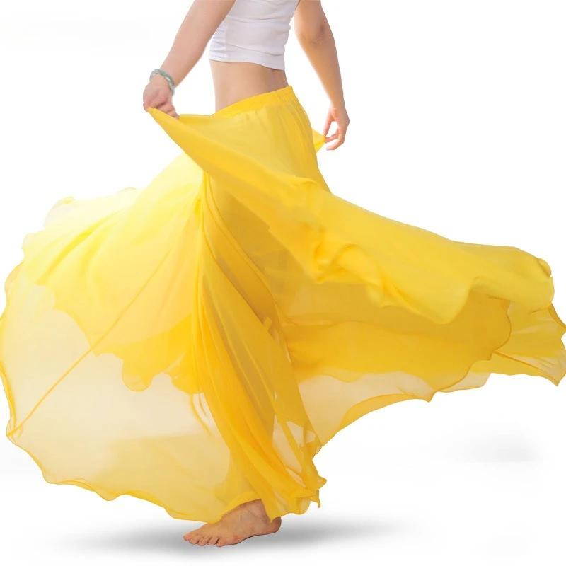 Trajes de dança do ventre personalizados, vestido inferior, meio corpo, saia longa, plus size, roupa de dança oriental, gordura mm720 graus, saia grande balanço