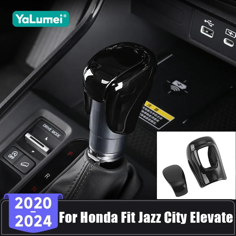For Honda Fit Jazz MK4 GR GS City GN2 Elevate 2020 2021 2022 2023 2024 Car Gear Shift Knob Cover Trim Sticker Cap Accessories
