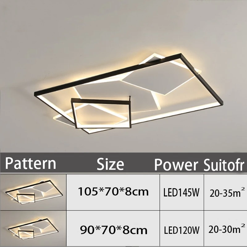 Modern Living Room Ceiling Lamp Fashion Simple Bedroom Apartment Chandelier Creative Intelligent LED Indoor Becoration Lamps